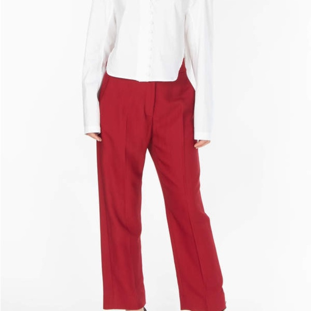 Khaite Catherine Pant in Oxblood